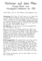 Vorschau - Arbeitsblätter - Escape Room Meer Verdoppeln und halbieren bis 100 - Seite 1