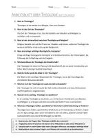 Vorschau - Arbeitsblätter - AB mit Fragen zum Thema "Theologie" + Lösungsblatt - Seite 1