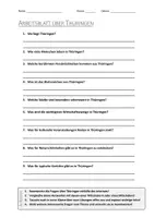 Vorschau - Arbeitsblätter - AB mit Fragen zum Thema "Thüringen" + Lösungsblatt + Infografik - Deckblatt