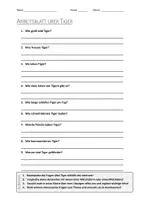 Vorschau - Arbeitsblätter - Lernposter + AB mit Fragen zum Thema "Tiger" + Lösungsblatt + Infografik - Seite 1