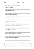 Vorschau - Arbeitsblätter - AB mit Fragen zum Thema "Tornados" + Lösungsblatt + Mindmap + Infografik - Deckblatt