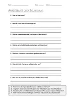 Vorschau - Arbeitsblätter - Lernposter + AB mit Fragen zum Thema "Tourismus" + Lösungsblatt + Mindmap + Infografik - Seite 1