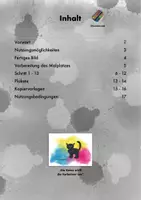Vorschau - Mal- und Bastelvorlagen - Die Katze wirft die Farmeimer um - Schritt-für-Schritt-Anleitung - Seite 1