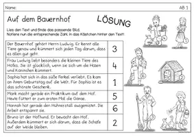 Vorschau - Arbeitsblätter - Bauernhof - Lesen und zuordnen - Seite 2