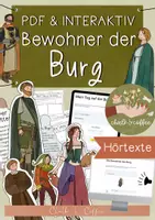 Vorschau - Arbeitsblätter - Bewohner der Burg - Personenkarten, Arbeitsblätter & Flipcards - Deckblatt