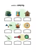 Vorschau - Arbeitsblätter - Englisch Wortschatz: go camping - Seite 1
