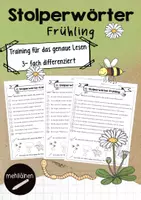 Vorschau - Arbeitsblätter - SPARPAKET Frühling | Lesen, malen, Arbeitsblätter, Frühblüher - Seite 1