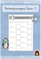 Vorschau - Arbeitsblätter - Rechenspaziergang Winter 2. Klasse differenziert - Deckblatt