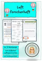 Vorschau - Arbeitsblätter - Luft Forscherheft - Deckblatt