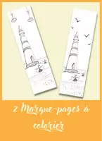 Aperçu - Jeux - 2 marque-pages à colorier thème bord de mer - Page de couverture