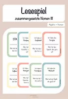 Vorschau - Spiele - Lesespiel: zusammengesetzte Nomen III (Adjektiv + Nomen) - Deckblatt