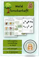 Vorschau - Arbeitsblätter - Wald Forscherheft🌲 #silvesterknaller23 - Deckblatt