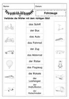 Vorschau - Interaktives Material - Wortschatz zum Thema Fahrzeuge interaktiv üben - Seite 2