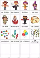Vorschau - Interaktives Material - Wortschatz zum Thema Fasching interaktiv üben - Seite 1