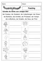 Vorschau - Interaktives Material - Wortschatz zum Thema Fasching interaktiv üben - Seite 3