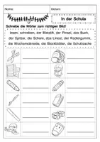 Vorschau - Interaktives Material - Wortschatz zum Thema Schule interaktiv üben - Seite 3