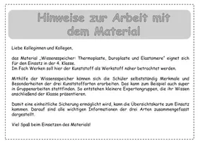 Vorschau - Merkblätter - Wissensspeicher: Thermoplaste, Duroplaste und Elastomere - Seite 2