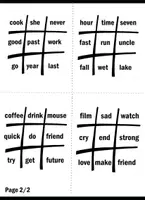 Vista previa - Tarjetas / Manipulativos - Tic Tac Toe - English sentence building game - Portada
