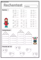 Vorschau - Arbeitsblätter - Rechentest - Deckblatt