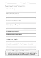Vorschau - Arbeitsblätter - Lernposter + AB mit Fragen zum Thema "Trompeten" + Lösungsblatt + Mindmap + Infografik - Seite 1