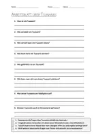 Vorschau - Arbeitsblätter - Lernposter + AB mit Fragen zum Thema "Tsunamis" + Lösungsblatt + Mindmap + Infografik - Seite 1