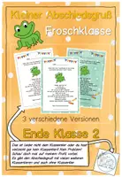 Vorschau - Anderer Materialtyp - Abschiedsgruß Ende Klasse 2 - Froschklasse - Deckblatt