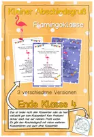 Vorschau - Anderer Materialtyp - Abschiedsgruß Ende Klasse 4 - Flamingoklasse - Deckblatt