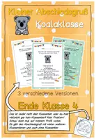 Vorschau - Anderer Materialtyp - Abschiedsgruß Ende Klasse 4 - Koalaklasse - Deckblatt