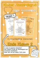 Vorschau - Anderer Materialtyp - Abschiedsgruß Ende Klasse 2 - Ohne Klassentier - Version 1 - Deckblatt