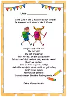 Vorschau - Anderer Materialtyp - Abschiedsgruß Ende Klasse 2 - Ohne Klassentier - Version 3 - Seite 1