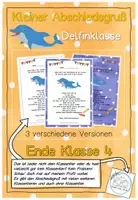 Vorschau - Anderer Materialtyp - Abschiedsgruß Ende Klasse 4 - Delfinklasse - Deckblatt