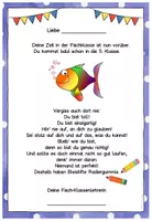 Vorschau - Anderer Materialtyp - Abschiedsgruß Ende Klasse 4 - Fischklasse - Seite 1