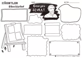 Vorschau - Arbeitsblätter - Beeindruckende Persönlichkeiten - Künstler Steckbrief - Georges Seurat - Pointillismus - Seite 1