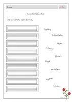 Vorschau - Arbeitsblätter - Das ABC im Frühling - Frühlingswörter nach dem Alphabet ordnen - Seite 2