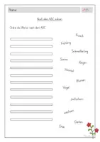 Vorschau - Arbeitsblätter - Das ABC im Frühling - Frühlingswörter nach dem Alphabet ordnen - Seite 3