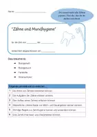 Vorschau - Stundenentwürfe - Lernjob Zähne, Zahnpflege und Zahngesundheit - Deckblatt