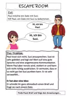 Vorschau - Arbeitsblätter - Kleines Escape Room Großschreibung - Deckblatt