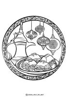 Vorschau - Mal- und Bastelvorlagen - Ausmalbilder Fensterbilder "Ramadan" Islam Dekoration - Seite 2