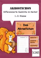 Vorschau - Arbeitsblätter - Das Akrostichon - Differenzierte Gedichte im Herbst - Deckblatt