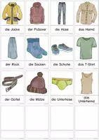 Vorschau - Arbeitsblätter - Wortschatz zum Thema Kleidung interaktiv üben - Seite 1