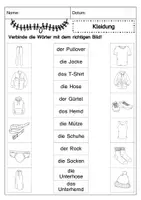Vorschau - Arbeitsblätter - Wortschatz zum Thema Kleidung interaktiv üben - Seite 2