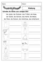 Vorschau - Arbeitsblätter - Wortschatz zum Thema Kleidung interaktiv üben - Seite 3