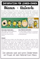 Vorschau - Mal- und Bastelvorlagen - Bienen-Girlande - Bastelprojekt - Seite 1