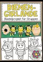 Vorschau - Mal- und Bastelvorlagen - Bienen-Girlande - Bastelprojekt - Deckblatt