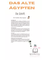 Vorschau - Arbeitsblätter - Die Schrift im Alten Ägypten (differenziert) - Deckblatt