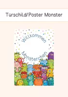 Vorschau - Poster - Willkommen Monsterklasse - Türschild - Deckblatt