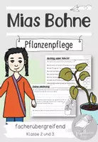 Vorschau - Arbeitsblätter - Pflanzenpflege mit dem Bilderbuch "Mias Bohne" - Deckblatt