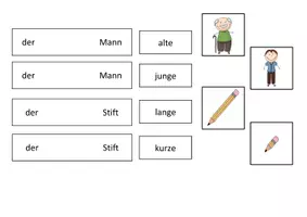 Vorschau - Stationenlernen - Legespiel - Gegenteile Adjektive - Seite 2