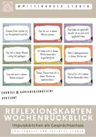 Vorschau - Fördermaterial/Inklusion - Reflexionskarten für den Wochenrückblick - Deckblatt