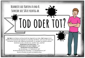 Vorschau - Arbeitsblätter - Kleckersätze (Tot oder Tod?) - Seite 1